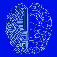 Icon Brain Technologi Chip Processor Connect Illustration Vector