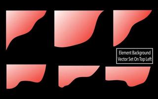 vector de fondo de elemento establecido en la posición superior izquierda