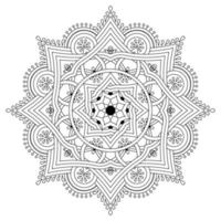 Mandala Background Design, tattoo, Islam, Arabic, Indian. Minimal floral pattern.Coloring book page. vector