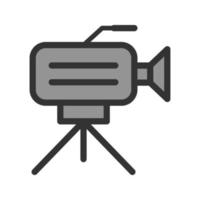 Camera on Stand Filled Line Icon vector