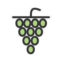 Grapes Filled Line Icon vector