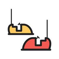 Cars Fighting Filled Line Icon vector