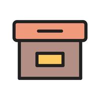 Archive Filled Line Icon vector