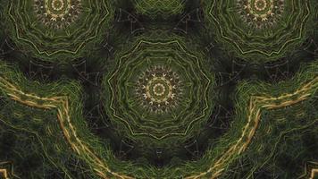 Mandala effect of fast moving green natural animation video