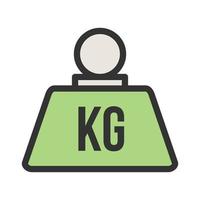 Weight Filled Line Icon vector
