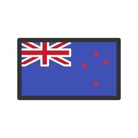 New Zealand Filled Line Icon vector