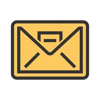 Inbox Filled Line Icon vector