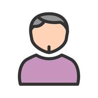 Man in Chin Strap Filled Line Icon vector