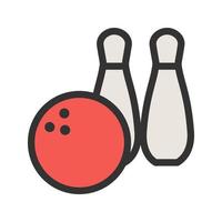 Bowling Filled Line Icon vector