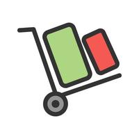 Carry Load Filled Line Icon vector