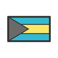 Bahamas Filled Line Icon vector