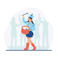 Female Marching Band Concept vector
