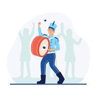 Marching Band Drum Concept vector