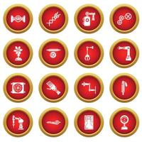 Technical mechanisms icons set, simple style vector