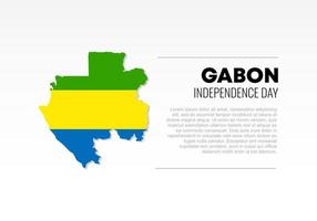 día de la independencia de gabón para la celebración nacional el 17 de agosto. vector