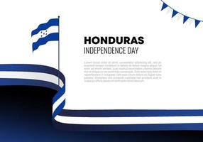 afiche de fondo del día de la independencia de honduras para la celebración nacional el 15 de septiembre. vector