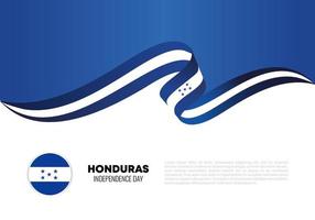 afiche de fondo del día de la independencia de honduras para la celebración nacional el 15 de septiembre. vector