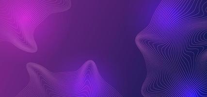Neon liquid minimal abstract background with ultra violet and blue colors. Light effect minimal design vector