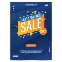 Clearance Sale Poster Template vector