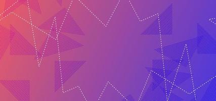 Modern abstract background with wired line decoration and triangle on gradient colors. vector