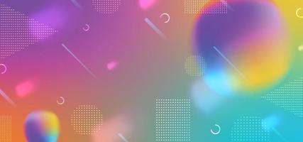 Colorful gradient background with dynamic abstract fluid. Vector illustration Rainbow modern