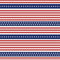 Seamless pattern of united states flag in horizontal style. vector