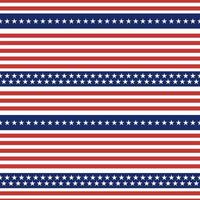 Seamless pattern of united states flag in horizontal style. vector