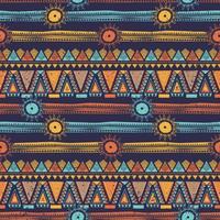 Bohemian ethnic seamless pattern with tribal stripes. Vector illustration for textile fashion ready for print