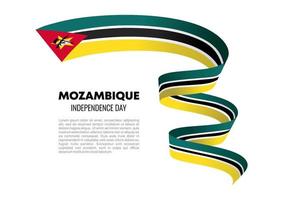 Mozambique independence day background banner poster for national celebration on June 25 th. vector