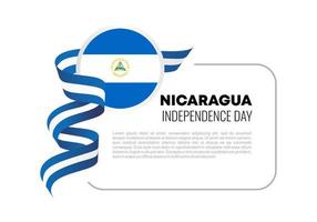 Nicaragua independence day background banner poster for national celebration on September 15 th. vector