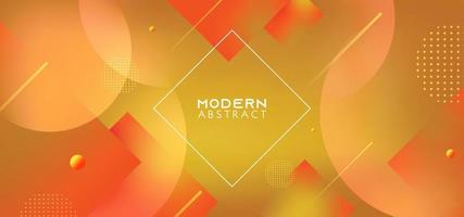 Futuristic geometric with dynamic shapes background. Vector eps 10. Modern yellow and orange colors