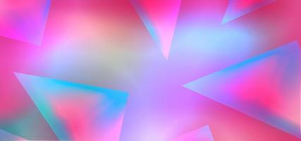 Trendy triangle background with abstract holographic gradient. Geometric gradient minimalist design shapes. vector