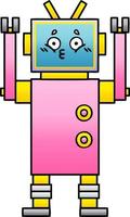 gradient shaded cartoon robot vector