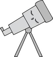 cute cartoon telescope vector