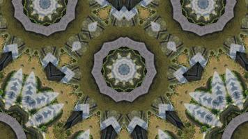 Kaleidoscopic natural green outdoor abstract animation video