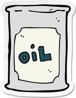 sticker of a cartoon oil barrel vector