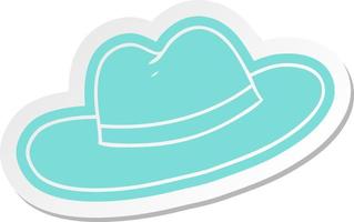 cartoon sticker of a hat vector