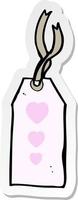 sticker of a cartoon luggage tag vector