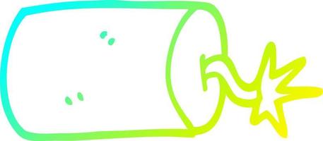 cold gradient line drawing cartoon dynamite vector