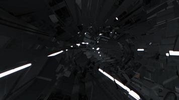 Abstract dark hitech technology mechanical energy tunnel video