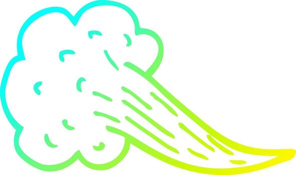 línea de gradiente frío dibujo burbuja de expresión de dibujos animados vector