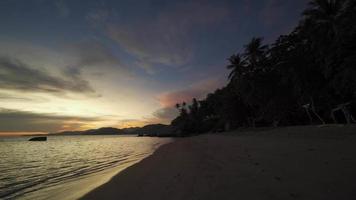 Panning left beauty sunset at beach video