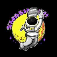 astronot design for t-shirt vector illustration design