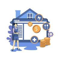 Household consumption flat style illustration vector design