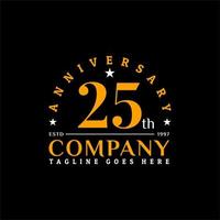inspiración para el diseño del logotipo de la empresa del 25 aniversario vector
