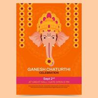 Ganesh Chaturthi Poster Template vector