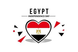 Heart Shape Egypt Flag Banner vector