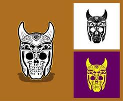 Medieval Horned Helmet Skull. Perfect For Game Store Logo, Gamer Community, Tattoo Artist Etc