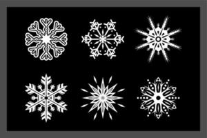 símbolo de vector de copo de nieve, inspiración de diseño de colección de logotipos de nieve