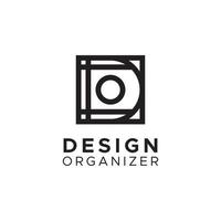 diseño inicial del logotipo do ising circle and square vector